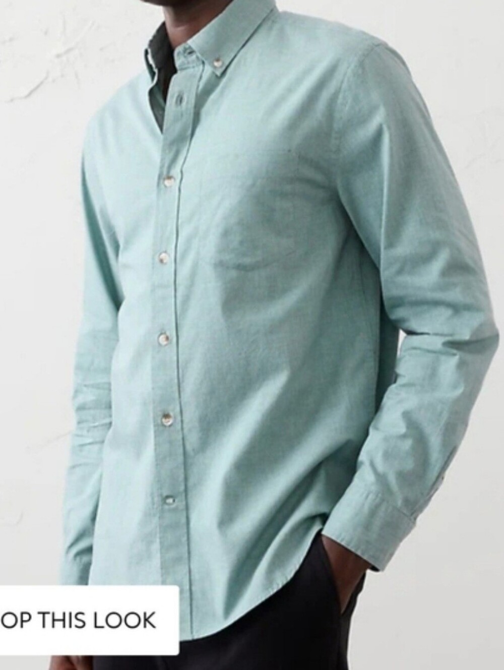 J. CREW. Men's Light Mint Button-Down Oxford Shirt